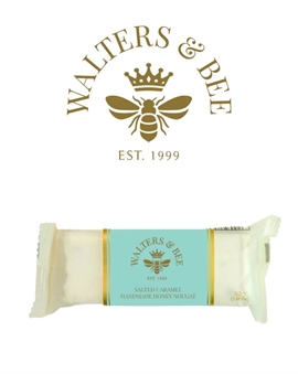 Walters and Bee Hvid Gourmet nougat med Saltkaramel og Honning 50g